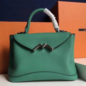 Moynat Mini Gaby Bag In Green Taurillon Leather