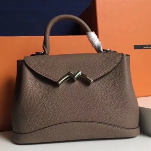 Moynat Mini Gaby Bag In Dark Taupe Taurillon Leather