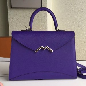 Moynat Gabrielle 31cm Bag In Iris Epsom Leather