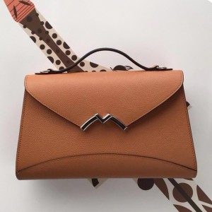 Moynat Gabrielle Clutch Bag In Camarel Epsom Leather