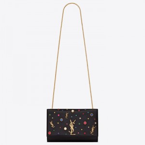 Saint Laurent Medium Kate Multicolor Charms Bag