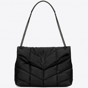 Saint Laurent So Black Loulou Puffer Medium Bag