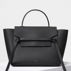 Celine Mini Belt Bag In Black Grained Calfskin