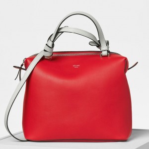 Celine Red Small Soft Cube Bag