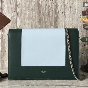 Celine Green/Lilas Frame Evening Clutch On Chain