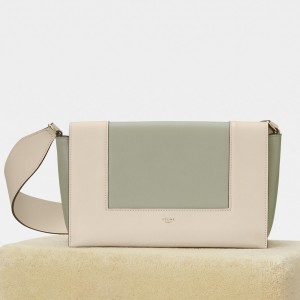 Celine Medium Frame Bag In Chalk And Mastic Leather 