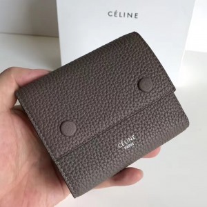 Celine Taupe Small Folded Multifunction Wallet