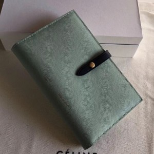 Celine Jade/Black Strap Large Multifunction Wallet