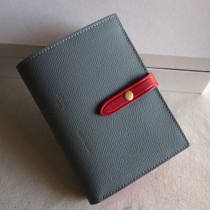 Celine Lake Blue/Red Strap Medium Multifunction Wallet