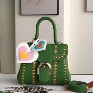 Delvaux Green Brillant Mini Tribal Stitch Bag