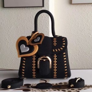 Delvaux Black Brillant Mini Tribal Stitch Bag