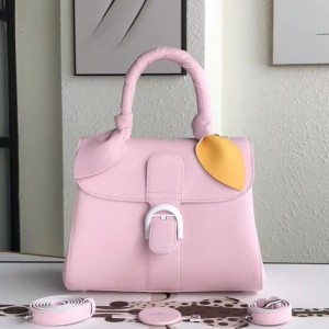 Delvaux Brillant MM Bag In PInk Taurillon Leather