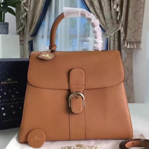 Delvaux Brillant GM Bag In Brown Taurillon Leather