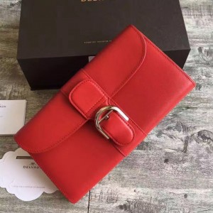 Delvaux Red Brillant PTF Long Wallet