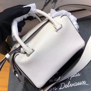 Delvaux Cool Box Mini Bag In White Taurillon Leather