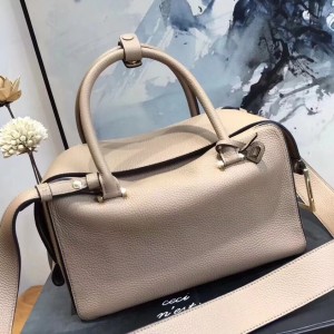 Delvaux Cool Box 28cm Bag In Grey Taurillon Leather