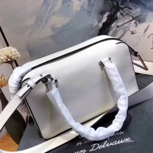 Delvaux Cool Box 28cm Bag In White Taurillon Leather