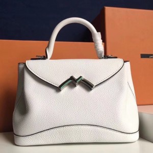 Moynat Mini Gaby Bag In White Taurillon Leather