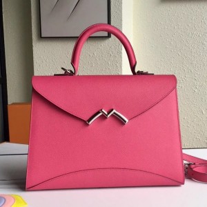 Moynat Gabrielle 31cm Bag In Pink Epsom Leather