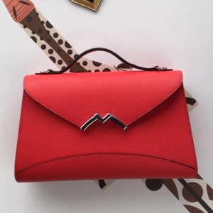 Moynat Gabrielle Clutch Bag In Piment Epsom Leather