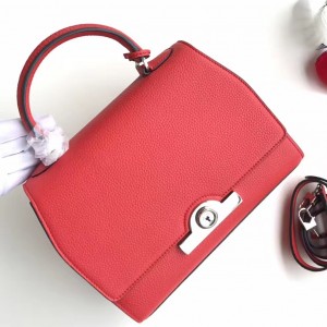 Moynat Petite Rejane 26cm Bag In Red Leather