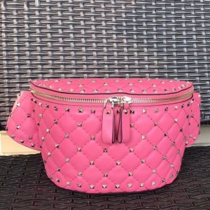 Valentino Garavani Pink Rockstud Spike Belt Bag