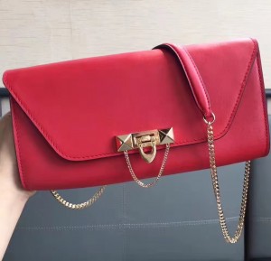 Valentino Red Demilune Clutch Bag