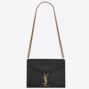 Saint Laurent Black Cassandra Monogram Clasp Bag