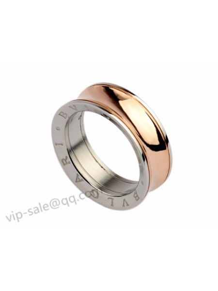 Bvlgari Anish Kapoor Ring in 18kt Pink Gold and Steel, Narrow