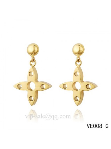Louis Vuitton star hang earrings in yellow