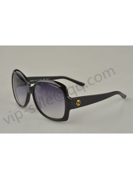 Gucci large square frame sunglasses with golden circle GG detail