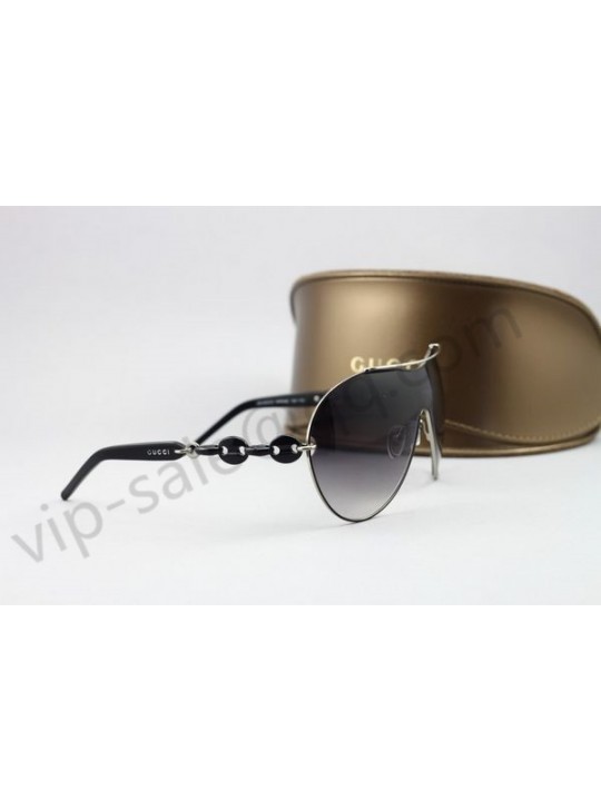 Gucci midium bow silver frame sunglasses