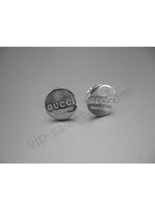 Gucci round tag engraved Earrings