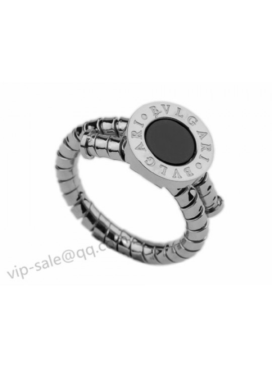 Bvlgari Ring in 18kt White Gold with Black Onyx