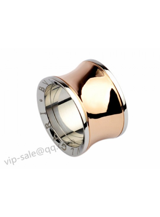 Bvlgari Anish Kapoor Ring in 18kt Pink Gold and Steel, Wide