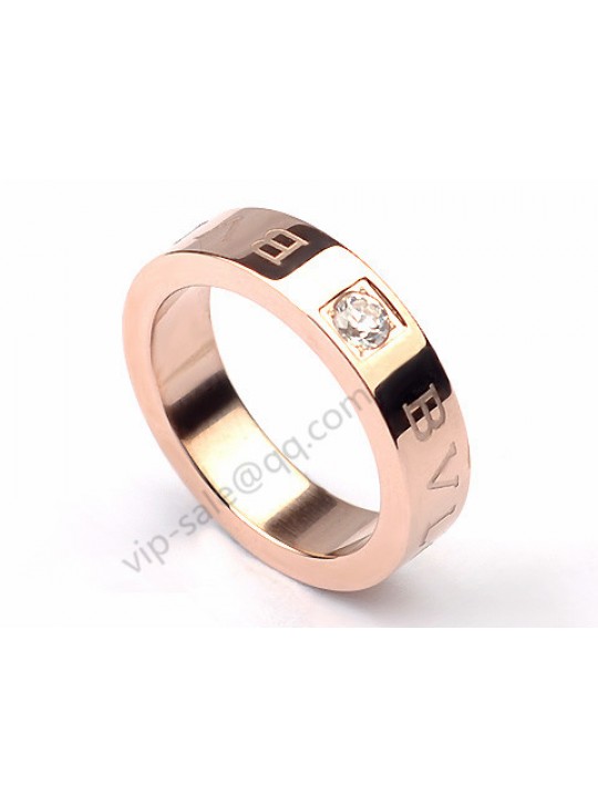 Bvlgari Diamond Ring in 18kt Pink Gold