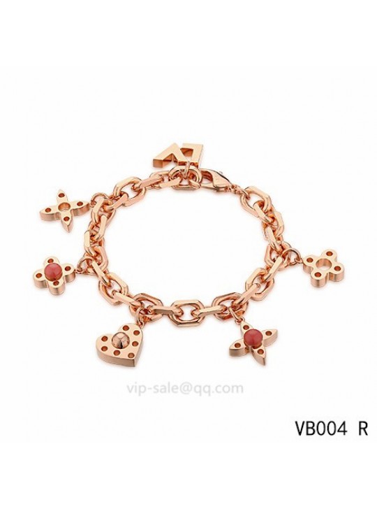 Louis Vuitton adjustable metal bracelet in the pink gold