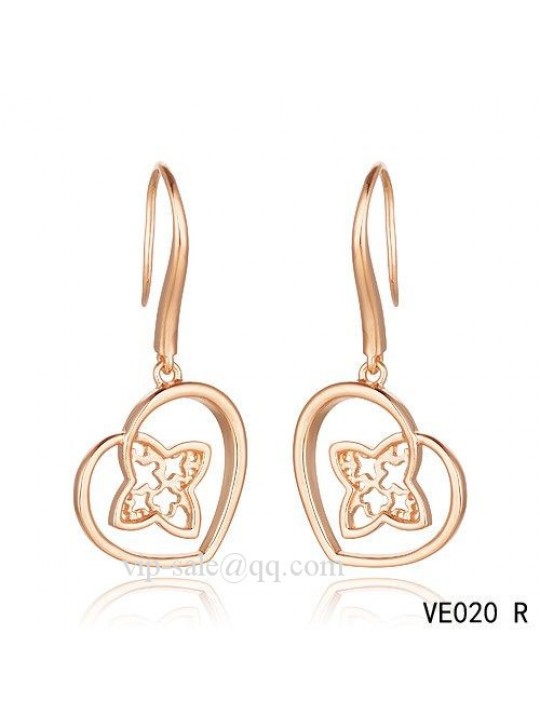 Louis Vuitton heart earrings in pink