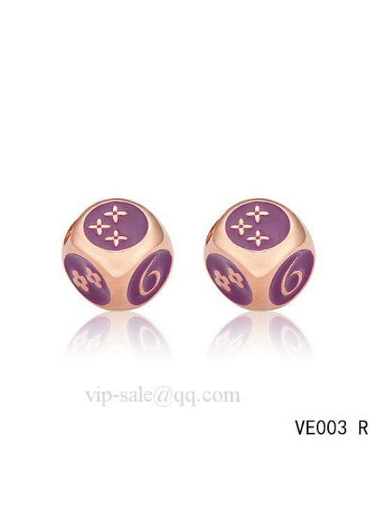 Louis Vuitton globular earrings in pink