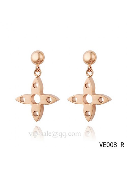 Louis Vuitton star hang earrings in pink