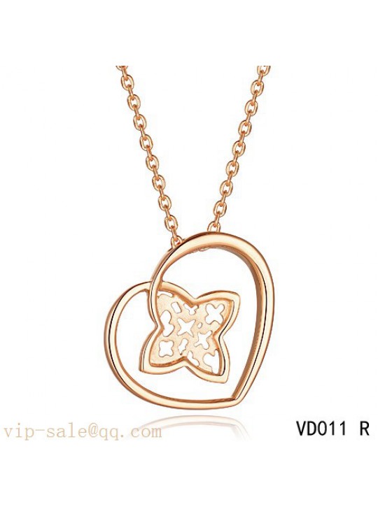 Louis Vuitton small coeur pendants in pink gold