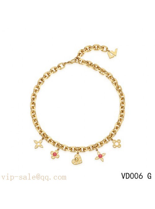 Louis Vuitton Monogram Necklace in yellow gold