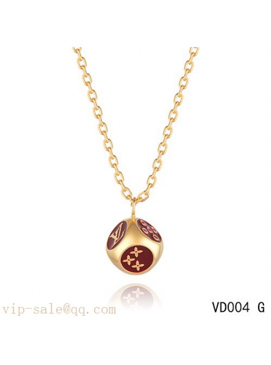 Louis Vuitton Dice Necklace in yellow gold