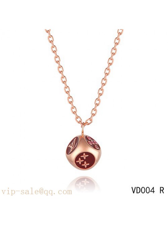 Louis Vuitton Dice Necklace in pink gold