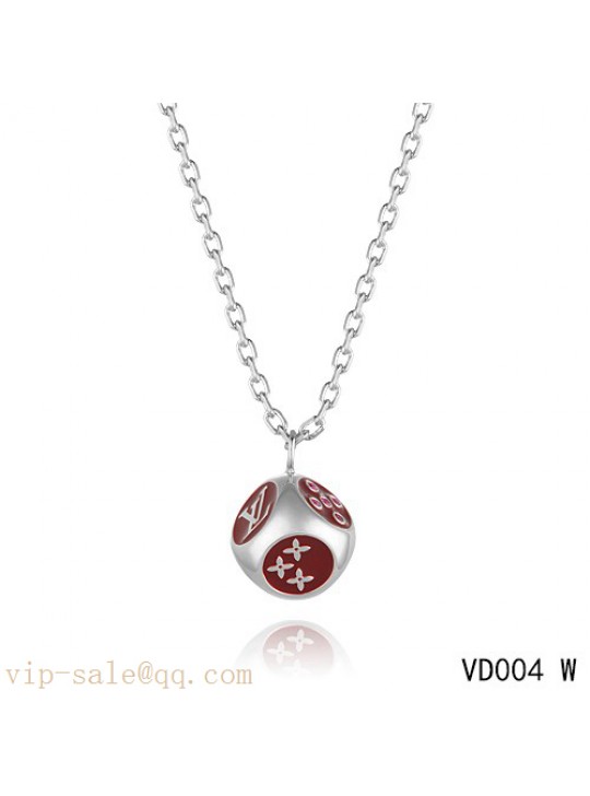 Louis Vuitton Dice Necklace in white gold