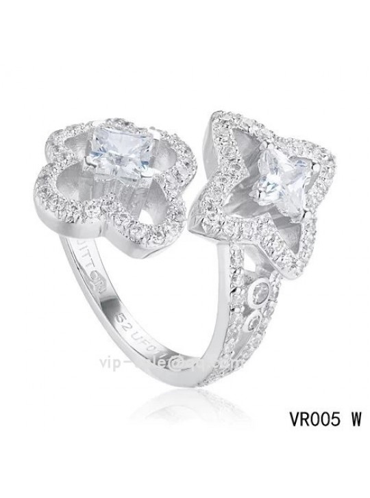 LES ARDENTES YOU & ME Ring with Louis Vuitton cut diamonds in the white gold