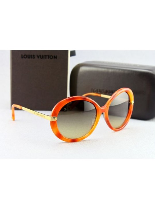 Louis vuitton hand-polished orange acetate sunglasses