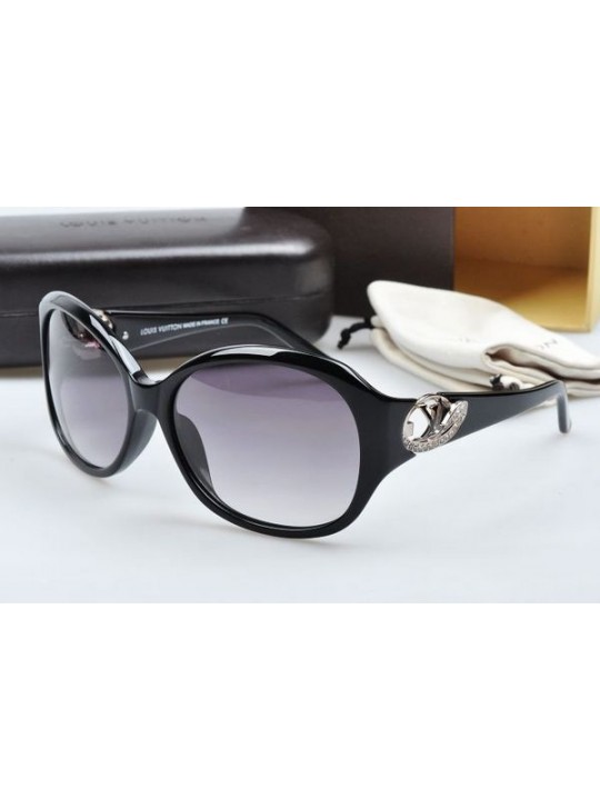 Louis vuitton sunglasses hand-polished acetate black frame
