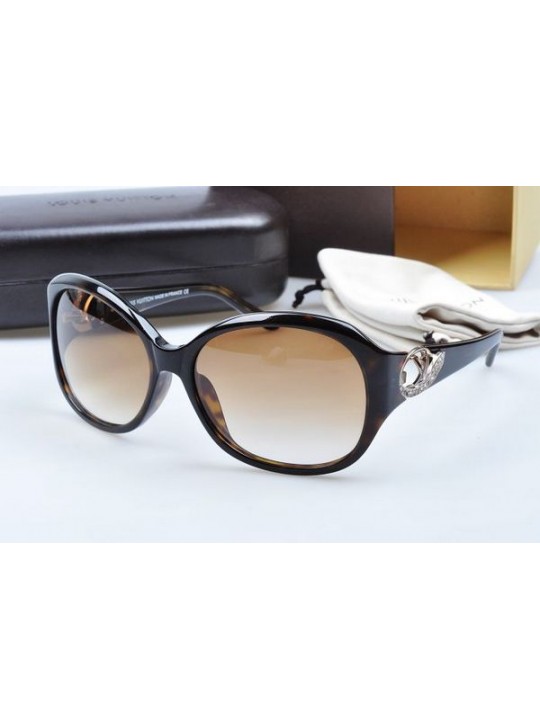 Louis vuitton sunglasses hand-polished acetate black & leopard frame