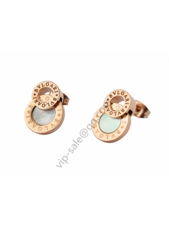 Bvlgari Earring in 18kt Pink Gold with Mother of Pearl